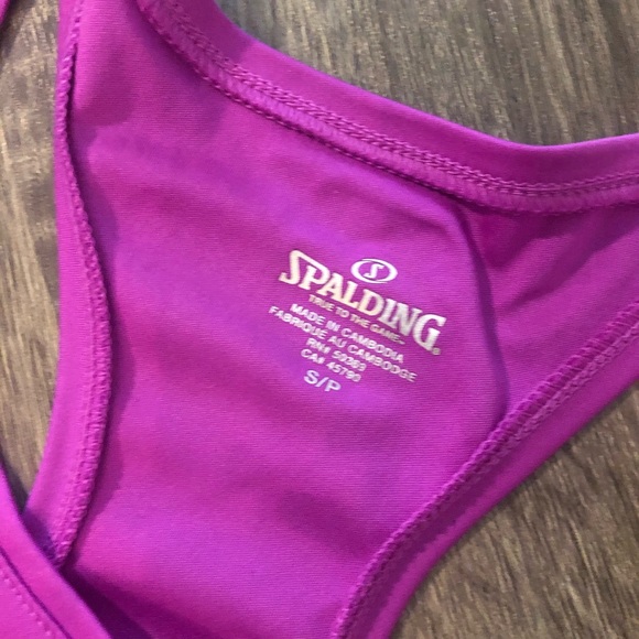 Pink Spalding workout racer back, small - Picture 3 of 5